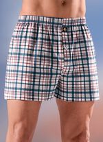 Vierpack boxershorts, geruit, met knoopsluiting 