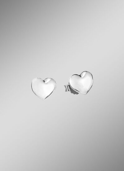 Tijdloos elegante hartoorbellen van 925 zilver 
