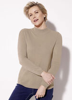Trui met kasjmiergehalte BEIGE