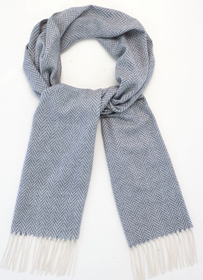 Sjaal met visgraatmotief 