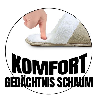 Pluche pantoffels in su&egrave;delook 