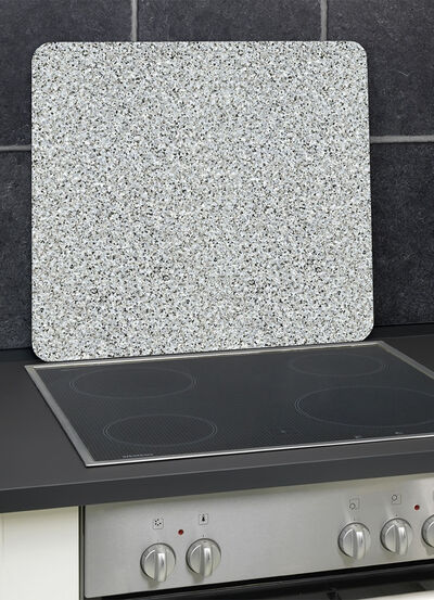 Wandpaneel van glas met granietlook 