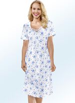 Set van twee nachthemden met ronde hals en all-over dessin 