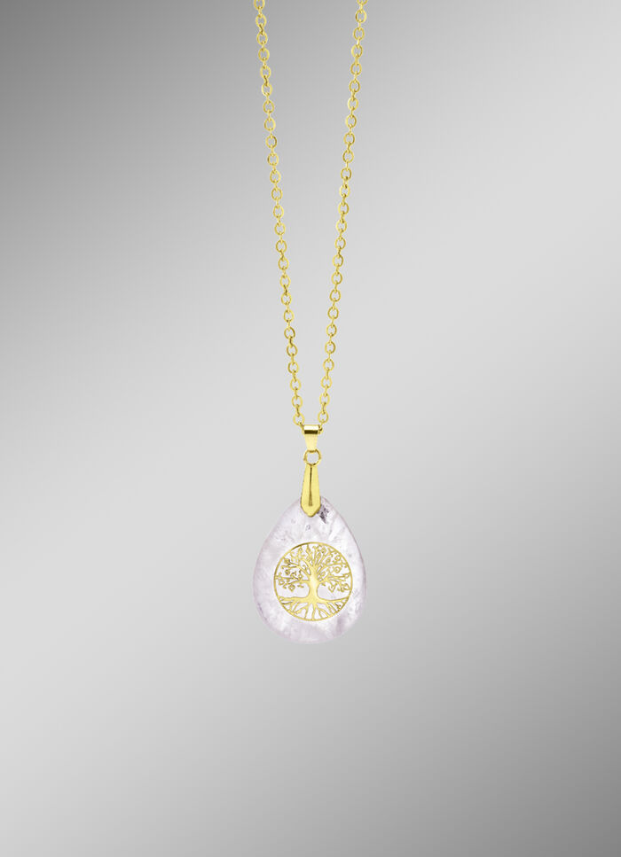 Prachtige hanger met echt bergkristal 