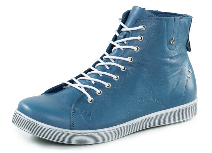 Andrea Conti veterlaarsje van fijnkorrelig nappaleer BLAUW