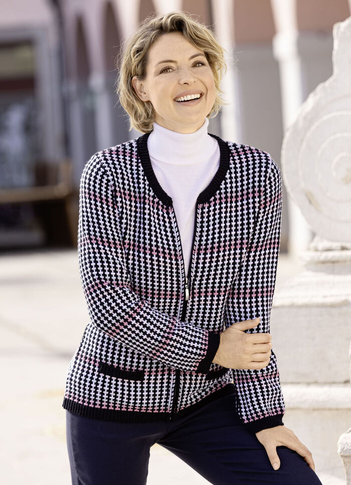 Cardigan met delicate kleurverloop 