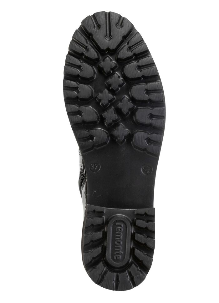 Remonte, stijlvolle dames enkellaarsjes, winterschoenen, breedte G, met uitneembaar voetbed ZWART-GOUD