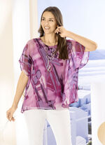 Dubbellaags overhemd met chiffon-sprei 