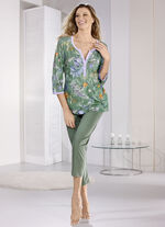 Pyjama met 3/4-mouwen en lange broek 