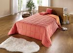 Sprei met geruite quilting en lintbinding TERRA