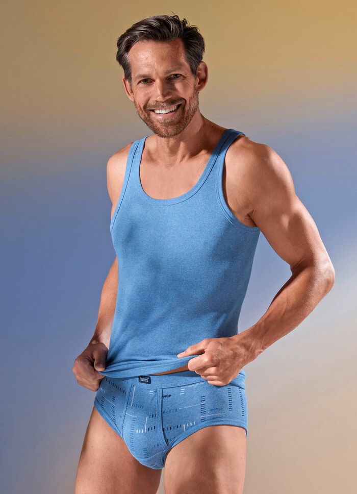 Vier-pack sportjacks in fijne rib, effen gekleurd 