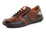 Nappaleren veterschoen COGNAC-MOKKA