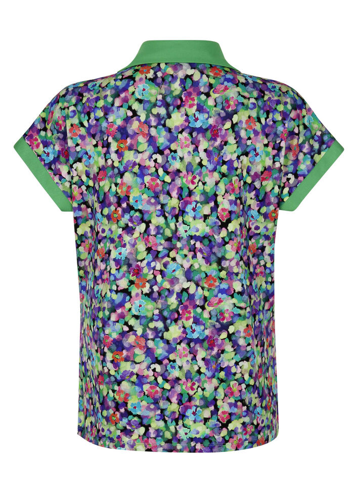 Poloshirt met verlaagde mouwen 