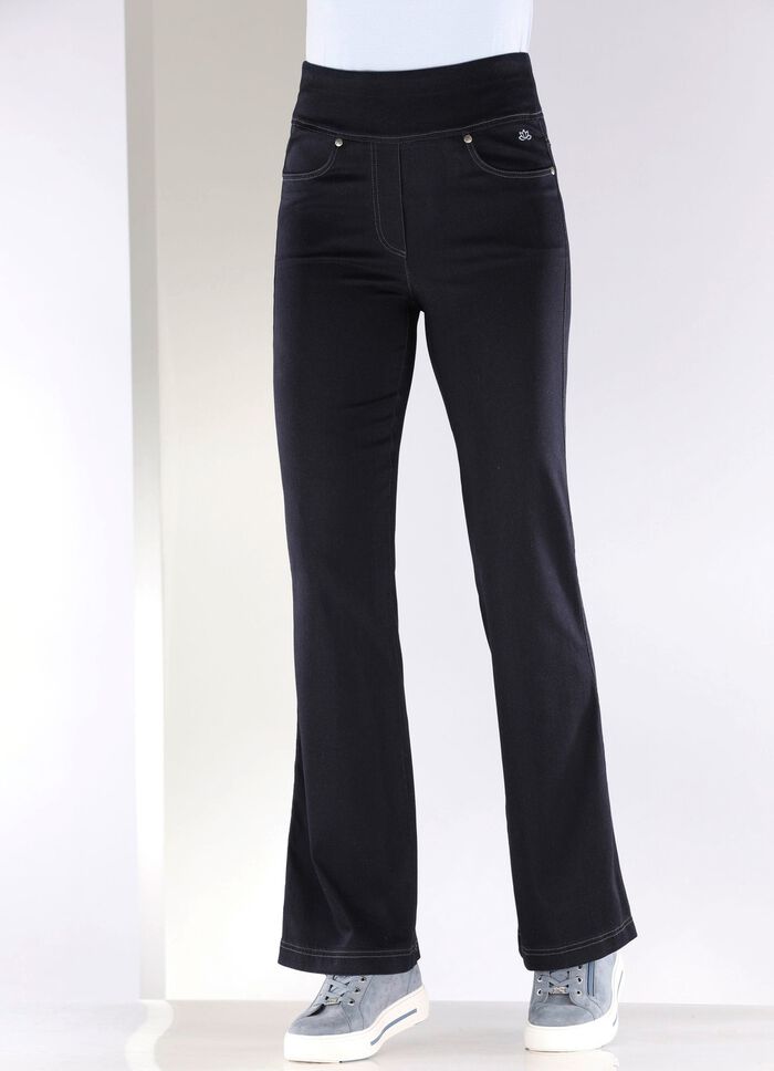 Yoga-jeans met uitlopende pijpen  