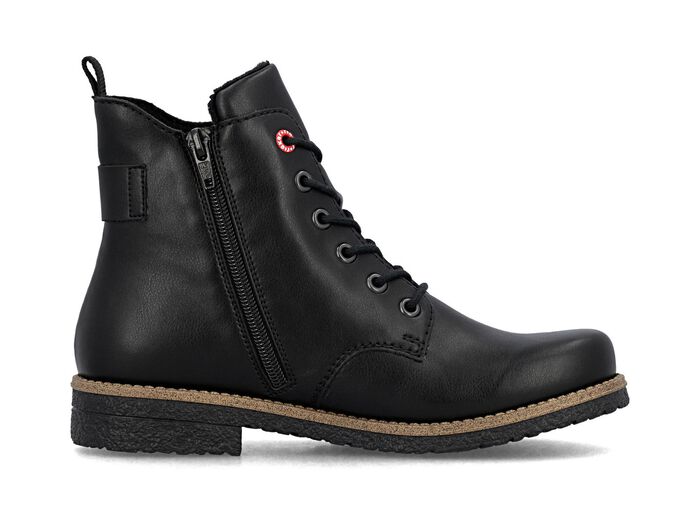 Rieker, klassieke dames enkellaarsjes, met rits SCHWARZ