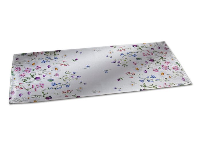 Tafel- en kamerdecoratie met weidebloem-dessin 