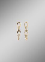 Vergulde roestvrijstalen oorbellen met kristallen 