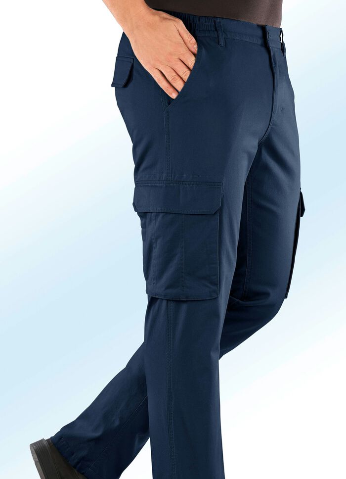 Thermobroek met cargozakken in 4 kleuren MARINE