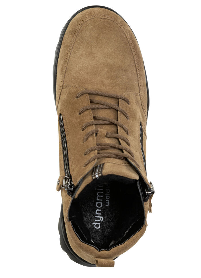 Waldläufer, gevoerde dames enkellaarsjes, winterschoenen, breedte H, met uitneembaar voetbed COGNAC