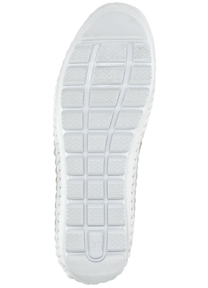 Gemini, zomer enkellaarsjes voor dames, breedte G, met uitneembaar voetbed WIT