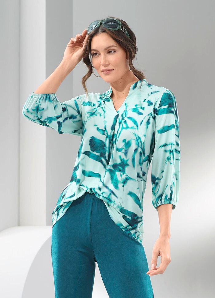 Shirt tuniek met briljante kleurenprint 