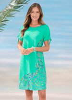 Laurina jurk met glinsterende print 