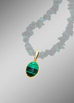 Hanger met echt malachiet 