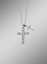 Expressieve ketting met synthetische zirkonia 