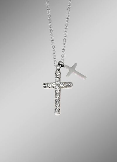 Expressieve ketting met synthetische zirkonia 