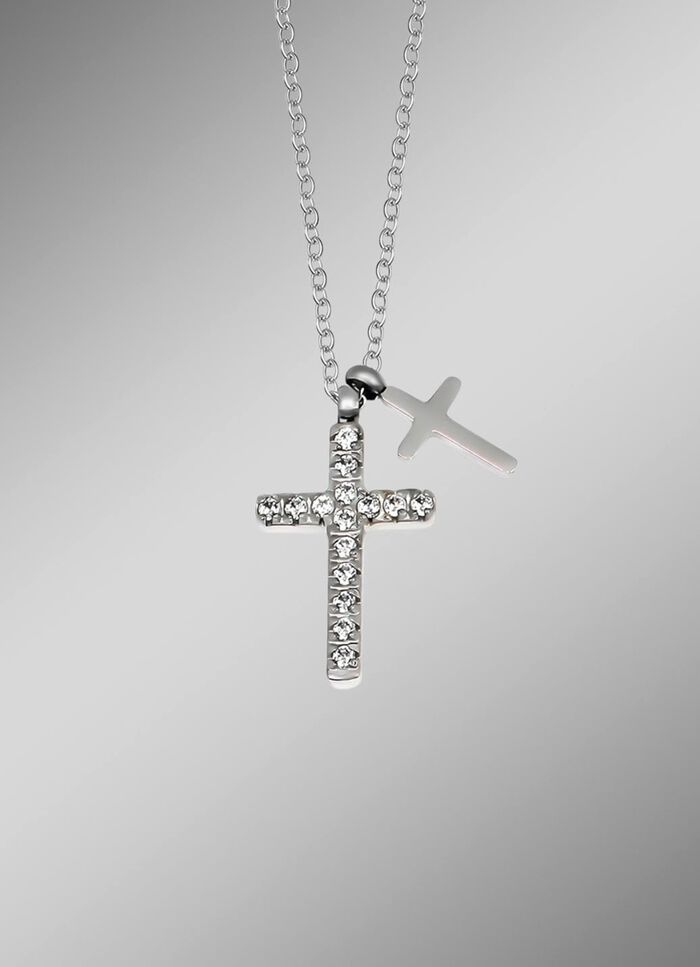 Expressieve ketting met synthetische zirkonia 