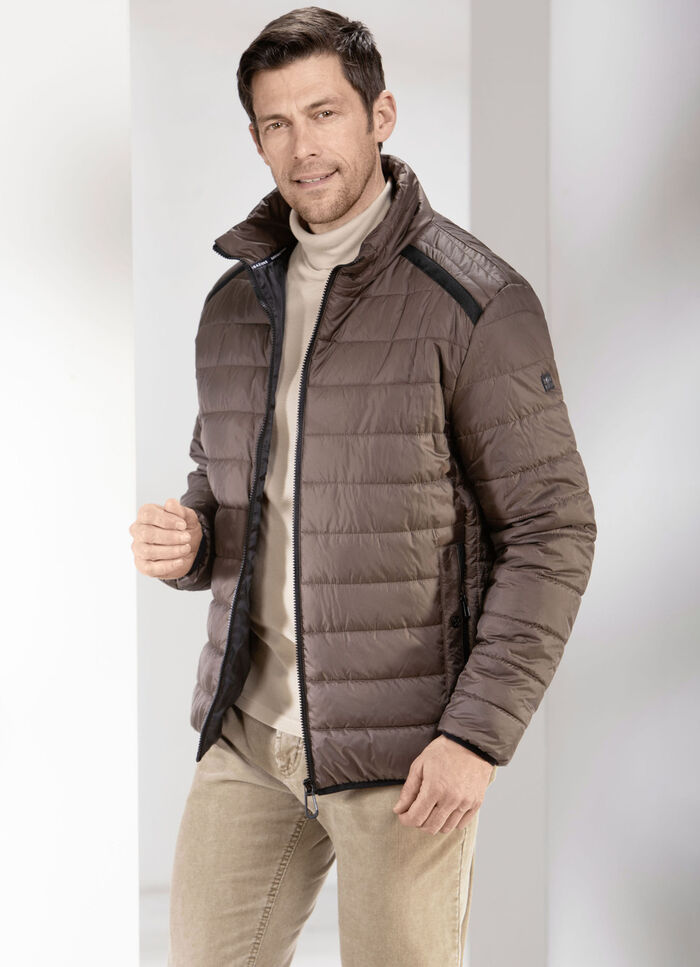 Gewatteerde blouson in 2 kleuren TABAKBRAUN
