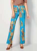 Broek met expressief dessin 