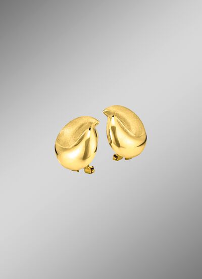 Clip-oorbellen, hoogglans/gesatineerd 