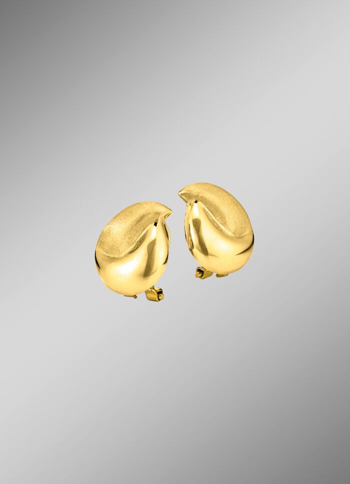 Clip-oorbellen, hoogglans/gesatineerd 