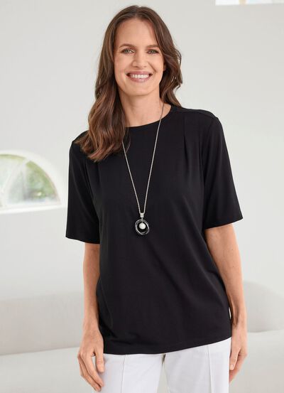 shirt met ronde hals 