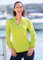 Poloshirt met korte knoopsluiting in 2 kleuren 