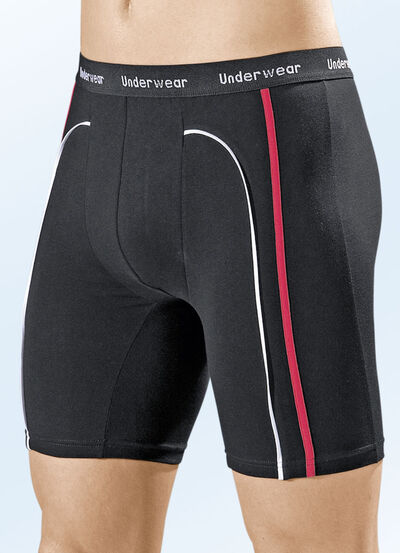 Set van drie lange broeken van fijne jersey, zwart 