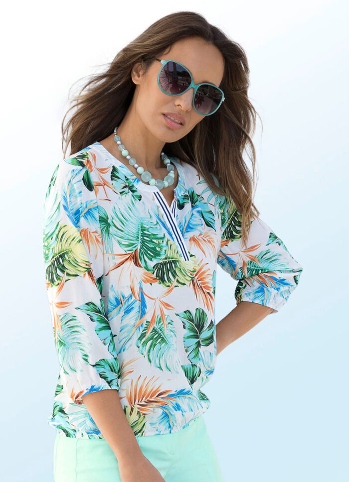 Tuniek met felgekleurde print 