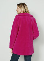 Jas van imitatiebont FUCHSIA