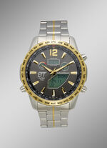 Radiogestuurd herenhorloge op zonne-energie met roestvrijstalen bandkast 