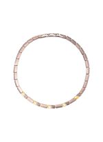 Tweekleurige ketting met synthetische zirkonia 