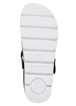 Zomerse damesklompen, gemaakt van leer SCHWARZ