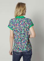 Poloshirt met verlaagde mouwen 