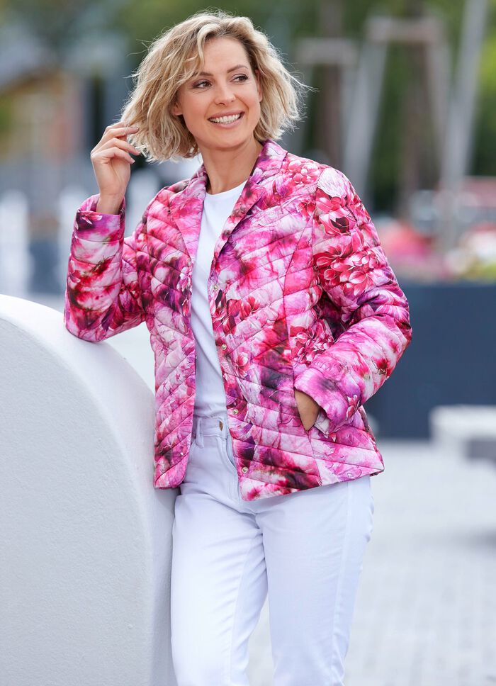 Kort jasje met bloemenmotief 