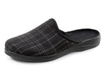 Slippers gemaakt van geruit textiel SCHWARZ-BRAUN