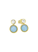 Hemelse elegantie: oorknopjes met echte blauwe chalcedoon 