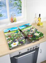 Kachelafdekplaten met zomerweidemotief 