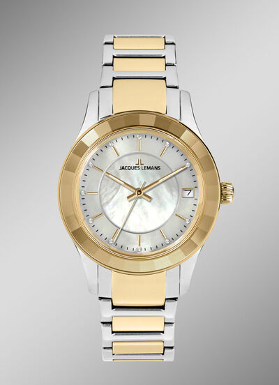 Jacques Lemans quartz dameshorloge - elegantie in tweekleurig 