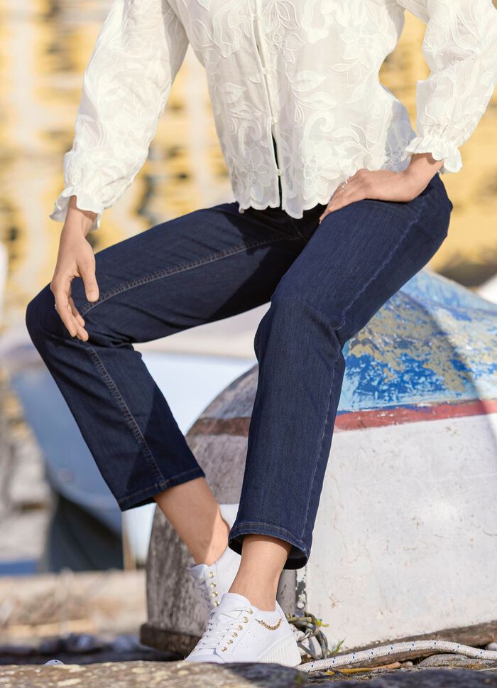 Jeans met elastische tailleband 