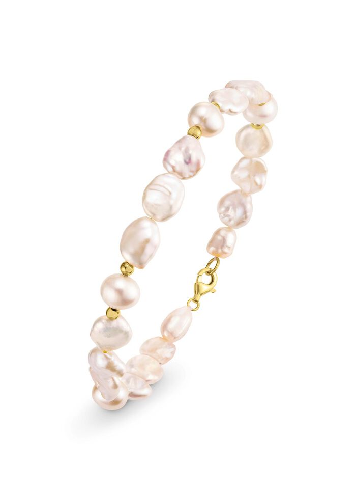 Armband met SW gekweekte parels en Keshi parels 